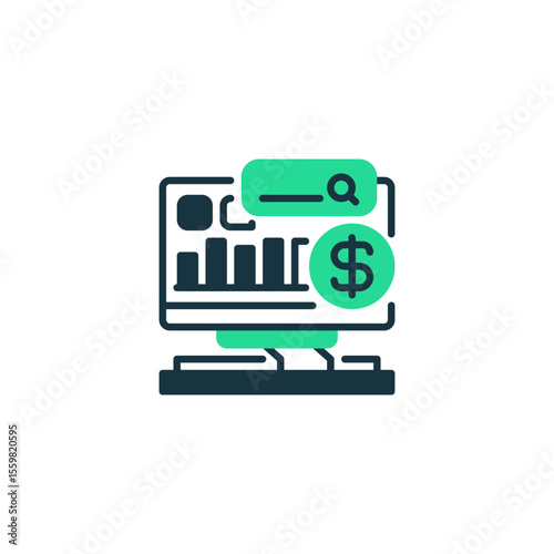 Expense Tracker line icon. Universal creative premium symbol. Vector sign icon logo template. Vector illustration