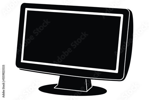 computer monitor smooth vector icon