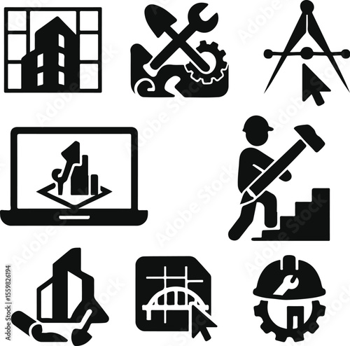 "Constructive Clicks – A Silhouette Set of Digital Design, Structure, and Motion"