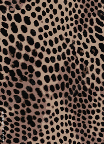 cheetah animal dots, jaguar skin, vector art, 3 colors, vivid colors sets, retro style, graphic skin, camouflage, texture, orange, all over print, printing on surface seamless pattern, exotic animal