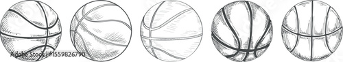 Basketball Design – Sport Ball Illustration for Team Game, Athletic Branding, and Court Competition Graphics