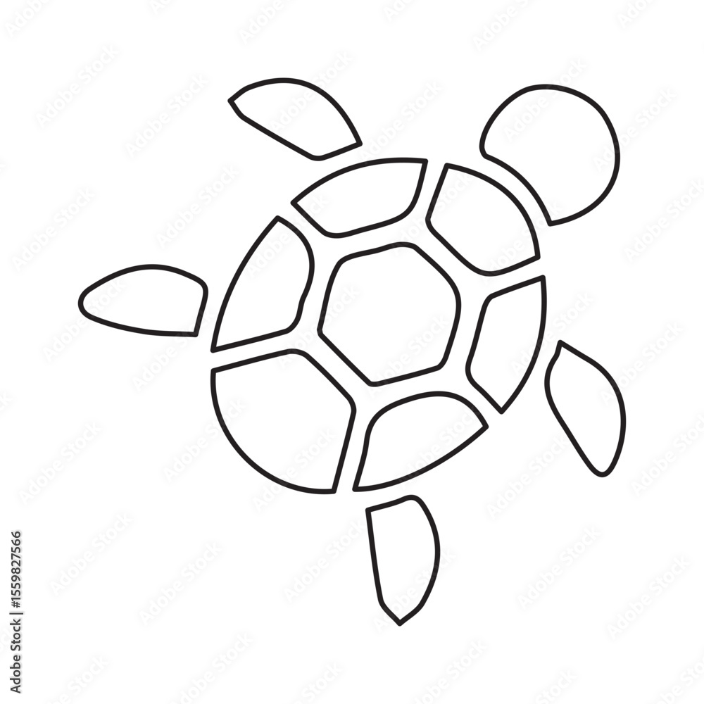 Fototapeta premium turtle line icon