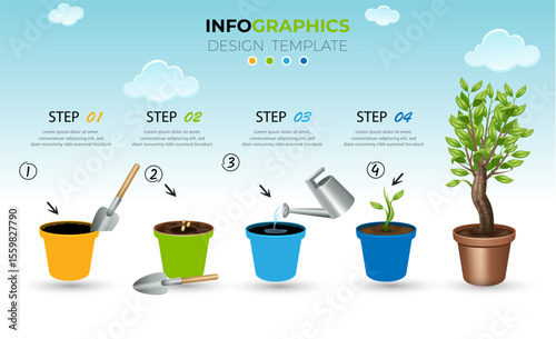 Growth of plant in ground, from sprout to flower. planting tree. seedling gardening