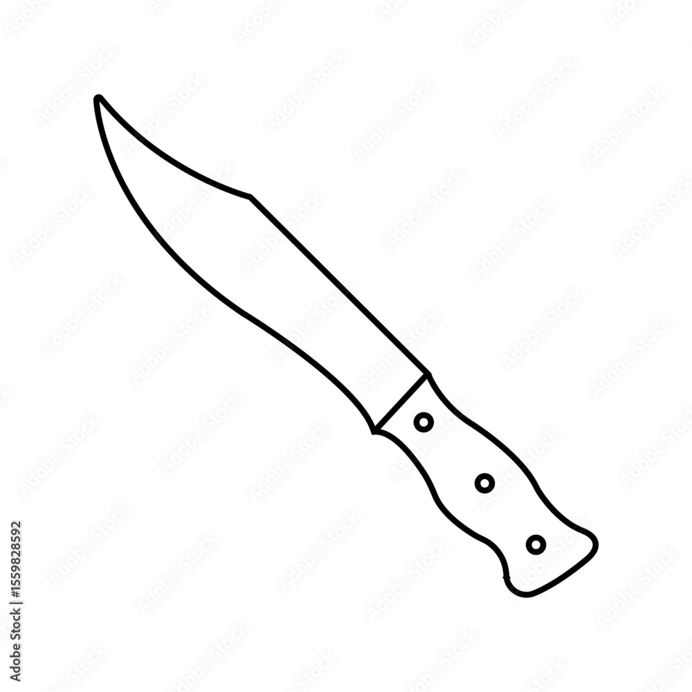 Obraz premium Knife icon vector. Hunting knife illustration sign. Military knife communication symbol. Cold weapon web icon.