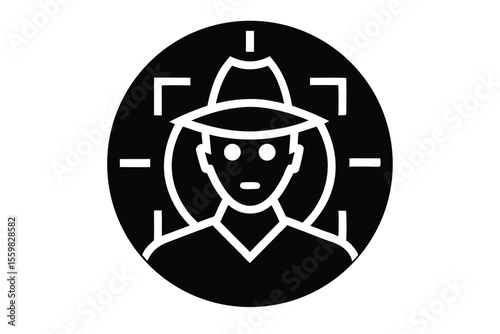 face detection vector icon