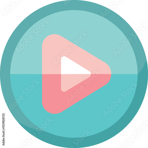 Play Button: Media Control Pastel

