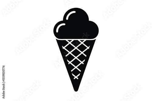ice cream cone vector icon