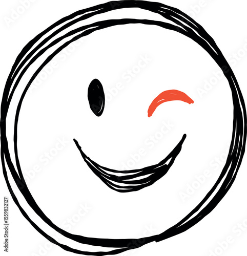 Winking and Smiley Face Emojis – Fun Expression Icons for Chat, Social Media, Messaging Apps, and Sticker Design
