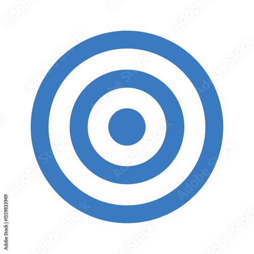 Simple circle target template. Bullseye target.