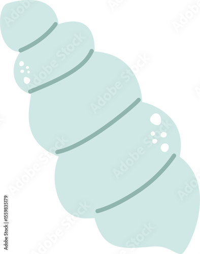 Cute sea shell vector illustration