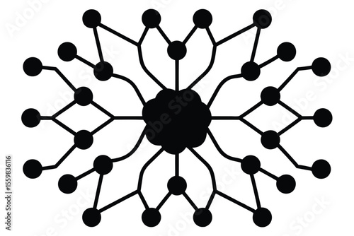 neural network vector icon