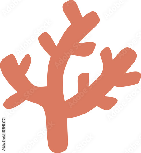 Cute coral reef vector illustration