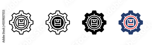 Settings icon sheet multiple style collection