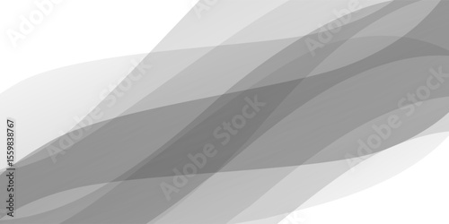 Modern abstract background with translucent grey waves flowing diagonal across the image, leaving clean white and greyish space for text or creative use.