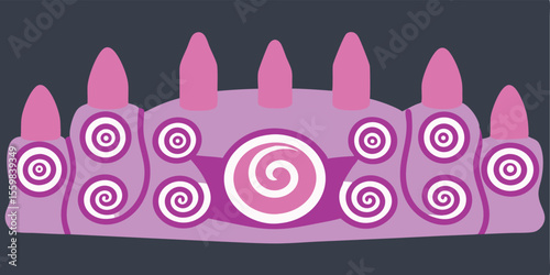 Whimsical Spiral Crown A Fantasy Illustration
