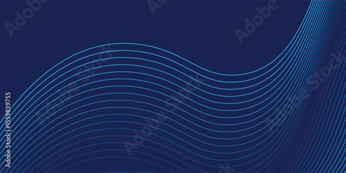 Banner background technology style blue and pink gradations and shining waves lines. futuristic modern design wave line. vector illustration