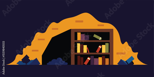Hidden Bookcase A Secret Room Concealed Behind a Wall