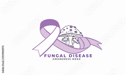 Fungal Disease Awareness Week. Fungal Concept Design Background.