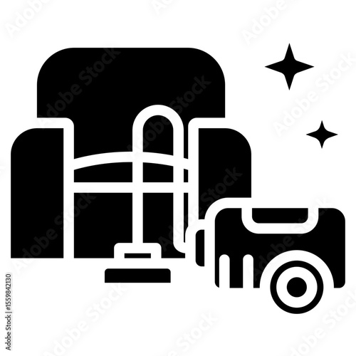 upholstery cleaning glyph icon