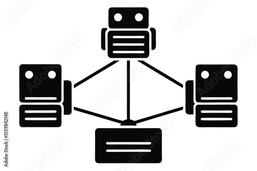 server connection vector icon