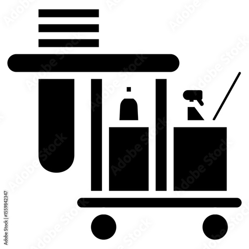 hotel housekeeping glyph icon
