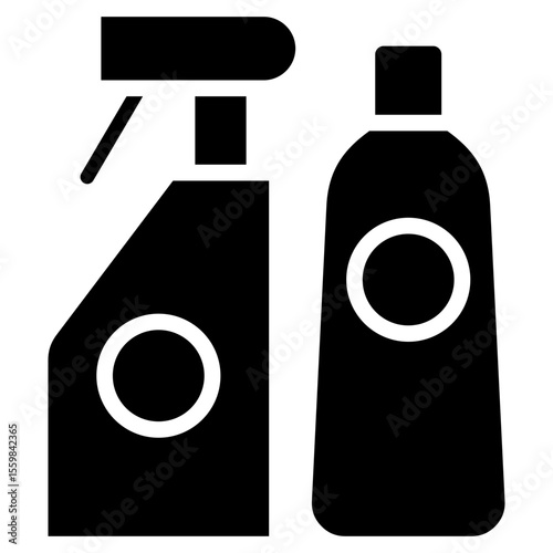 retail cleaning glyph icon