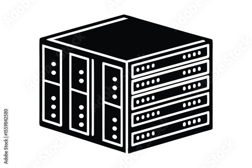 server rack vector icon