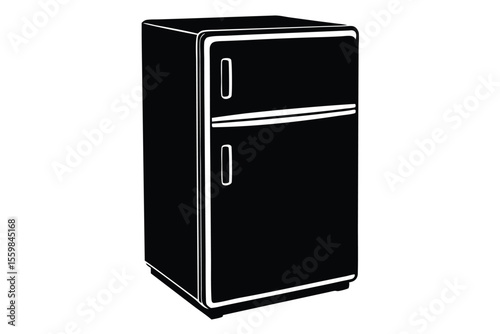 smart fridge vector icon