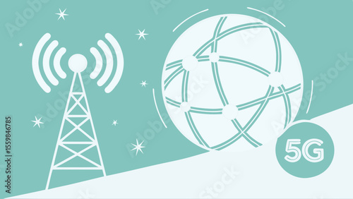 Advanced high-speed 5G tech illustration #21