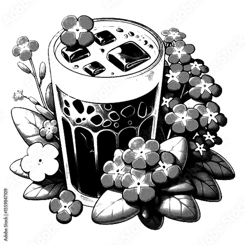 Illustration of a scented candle in a tin on transparent background