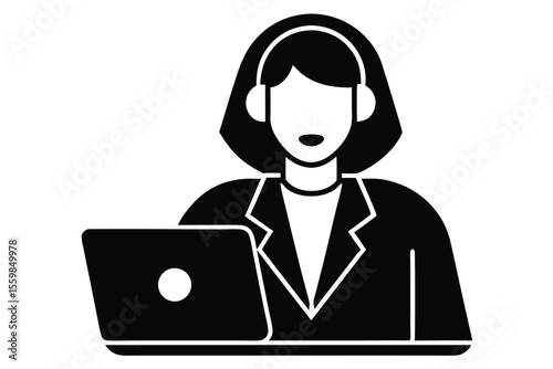 virtual assistant vector icon