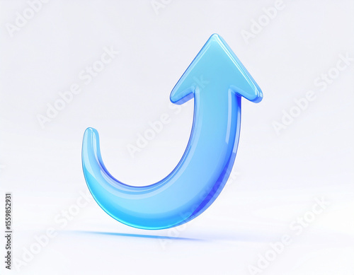 A blue arrow pointing upwards