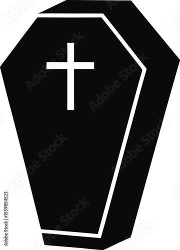 Coffin Symbol for Funeral and Burial Services