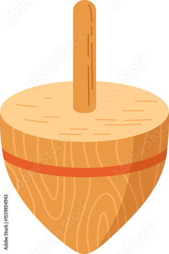 Traditional Wooden Spinning Top Toy

