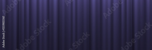 Black curtain background. Folds of fabric vector illustration.