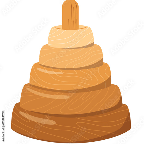 Wooden Stacking Rings Toy

