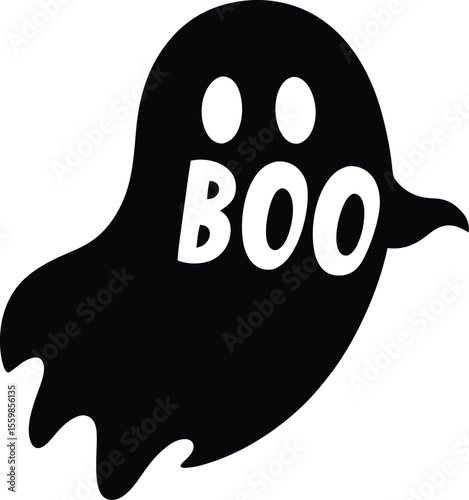 Spooky Boo Ghost Illustration A Cute Halloween Design