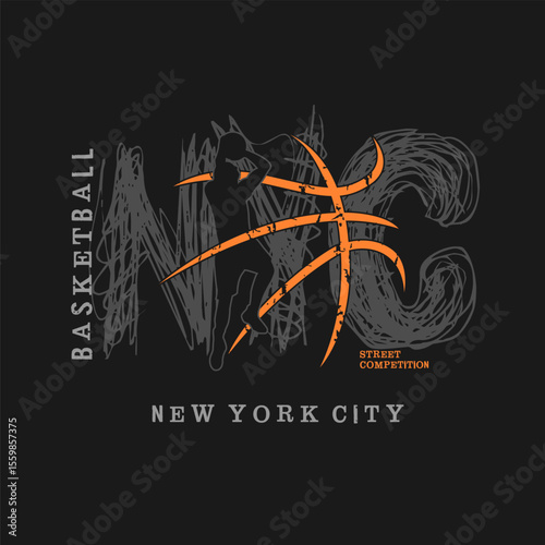 basketball,PLAY THE GAMES,BROOKLYN BASKETBALL vector graphic design with illustration of basketball player.