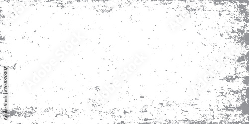 Old Grunge Overlay PNG Texture with Dusty Border and Scratched Edge Style.