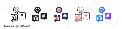 Social multiple icon