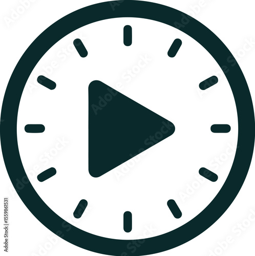 Clock Playback Icon – Media Control Meets Timekeeping