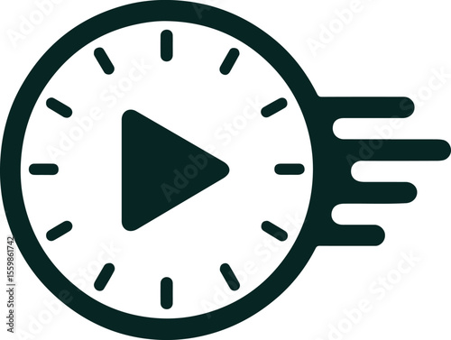 Time Playback & Speed Control Clock Icon