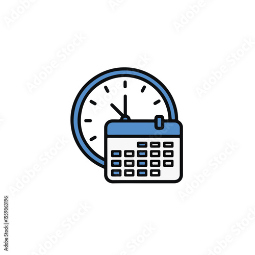 Clock and Calendar Symbolizing Time and Schedule Management.