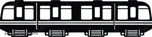 Subway Train Car Silhouette Illustration