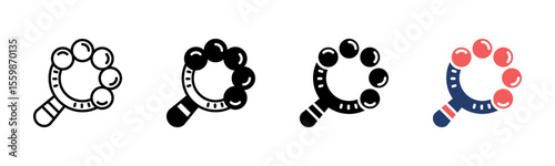 Rattle icon sheet multiple style collection