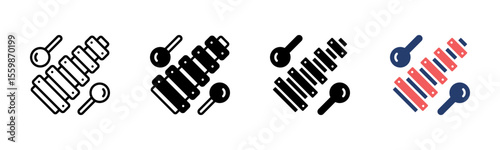 Xylophone icon sheet multiple style collection