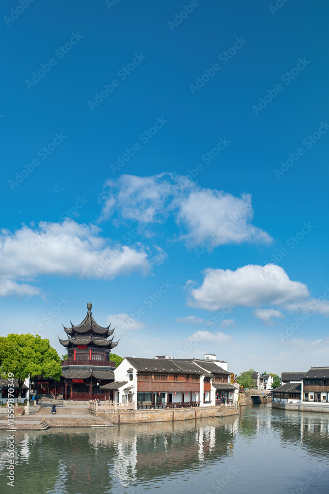 Fototapeta premium ,China, Suzhou, city, city skyline, architectural landscape, background, architecture, buildings,