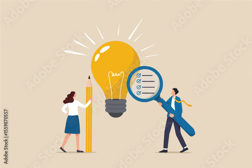 Teamwork for idea generation and task management isolated on transparent background