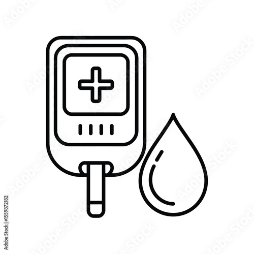 Blood Glucose Meter Icon Design for Diabetes Management