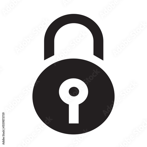 lock icon on white Background